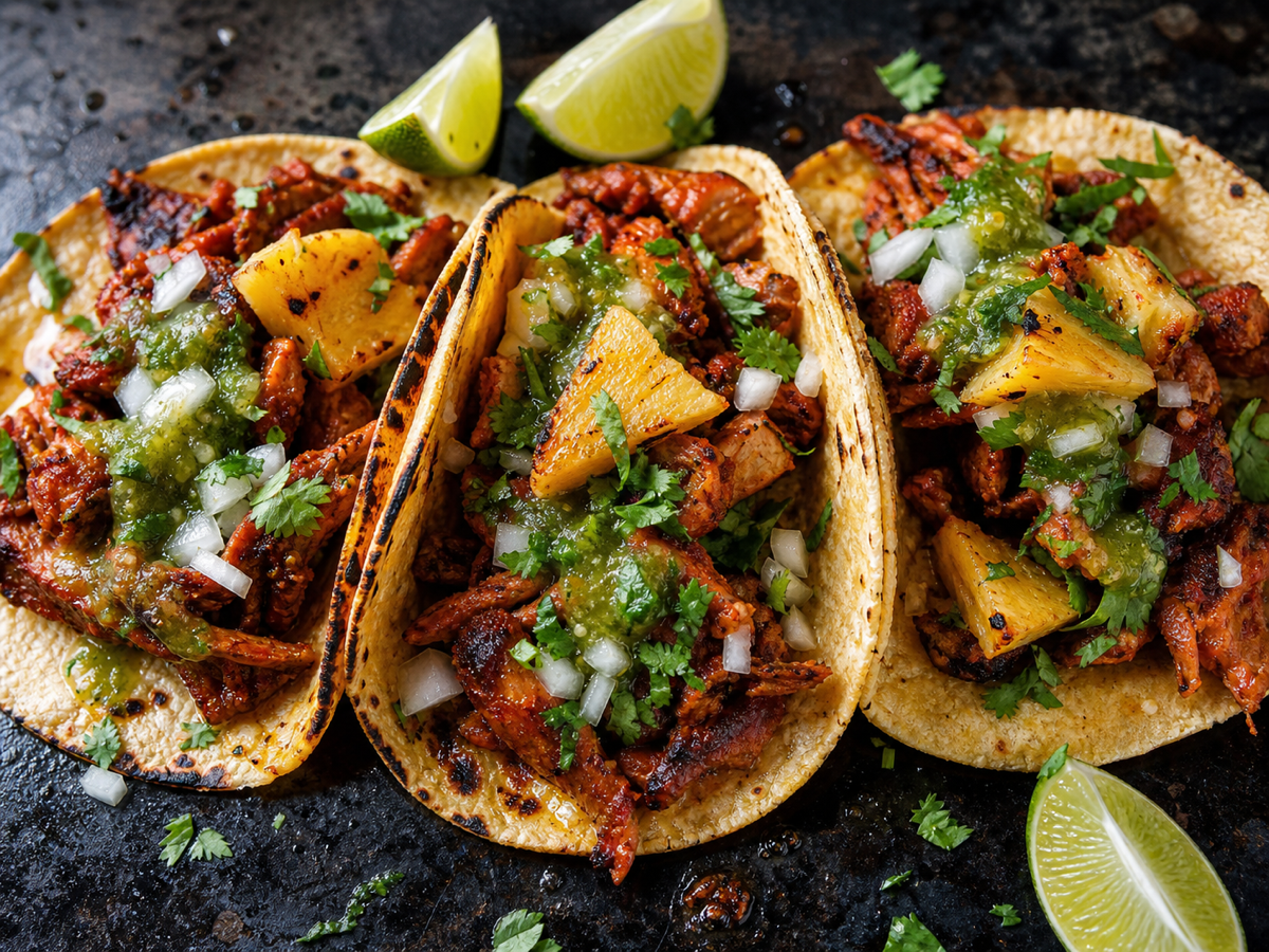 These al pastor tacos are legit! The pineapple is a game changer.